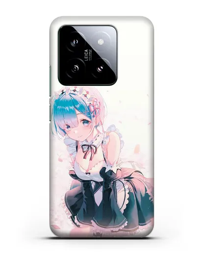 Чехол аниме Re:zero жизнь с нуля - Рем силиконовый для Xiaomi 14