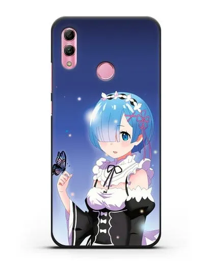 Чехол аниме Re:zero жизнь с нуля - Рем с бабочкой силиконовый для Honor 10 Lite