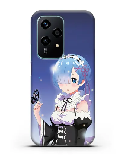 Чехол аниме Re:zero жизнь с нуля - Рем с бабочкой силиконовый для Honor 200 Lite