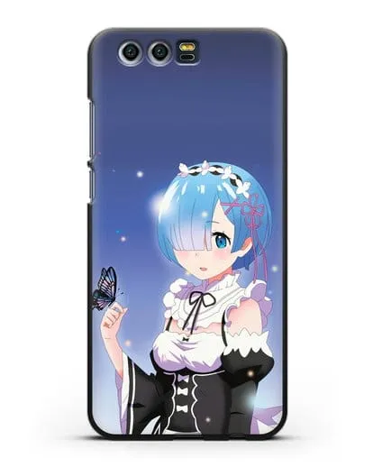 Чехол аниме Re:zero жизнь с нуля - Рем с бабочкой силиконовый для Honor 9
