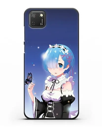 Чехол аниме Re:zero жизнь с нуля - Рем с бабочкой силиконовый для Honor 9S