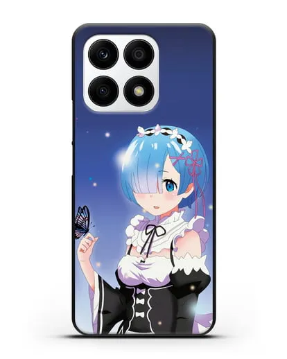 Чехол аниме Re:zero жизнь с нуля - Рем с бабочкой силиконовый для Honor X8a