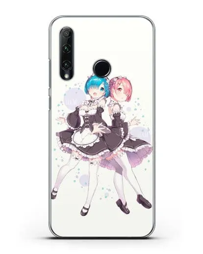 Чехол аниме Re:zero жизнь с нуля - Рем и Рам силиконовый для Honor 20e