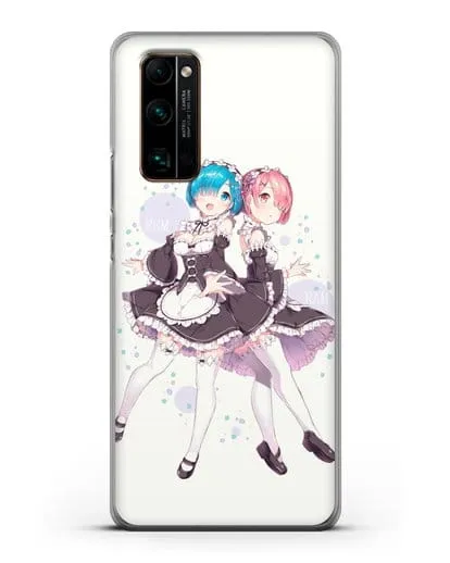 Чехол аниме Re:zero жизнь с нуля - Рем и Рам силиконовый для Honor 30 Pro
