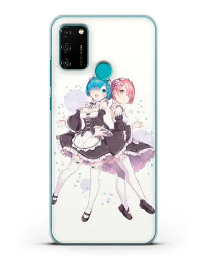 Чехол аниме Re:zero жизнь с нуля - Рем и Рам силиконовый для Honor 9A