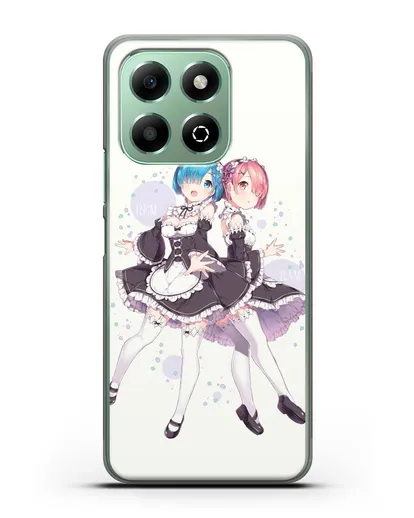 Чехол аниме Re:zero жизнь с нуля - Рем и Рам силиконовый для Honor X6b