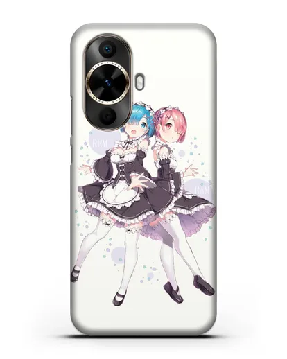 Чехол аниме Re:zero жизнь с нуля - Рем и Рам силиконовый для Huawei Nova 12s