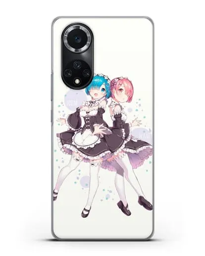 Чехол аниме Re:zero жизнь с нуля - Рем и Рам силиконовый для Huawei Nova 9