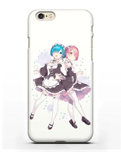 Чехол аниме Re:zero жизнь с нуля - Рем и Рам силиконовый для iPhone 6