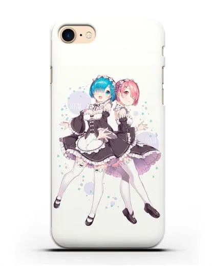 Чехол аниме Re:zero жизнь с нуля - Рем и Рам силиконовый для iPhone 8