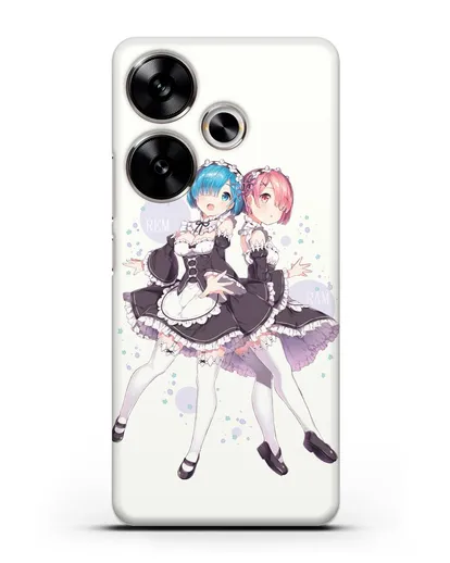 Чехол аниме Re:zero жизнь с нуля - Рем и Рам силиконовый для Xiaomi Poco F6