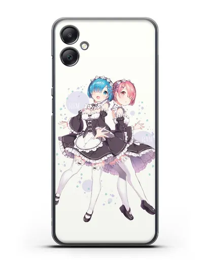 Чехол аниме Re:zero жизнь с нуля - Рем и Рам силиконовый для Samsung Galaxy A05 [SM-A055]