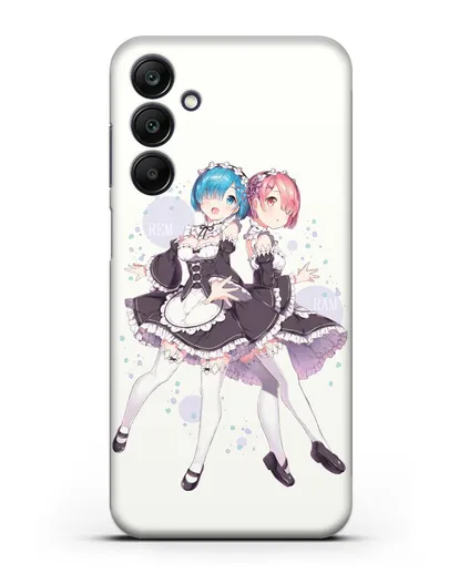Чехол аниме Re:zero жизнь с нуля - Рем и Рам силиконовый для Samsung Galaxy A25 [SM-A256]