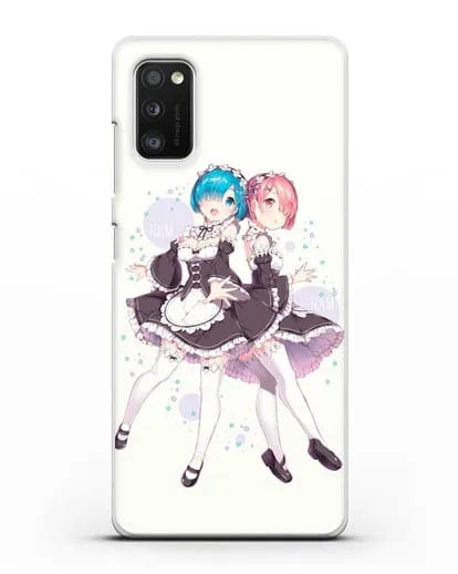 Чехол аниме Re:zero жизнь с нуля - Рем и Рам силиконовый для Samsung Galaxy A41 [SM-A415F]