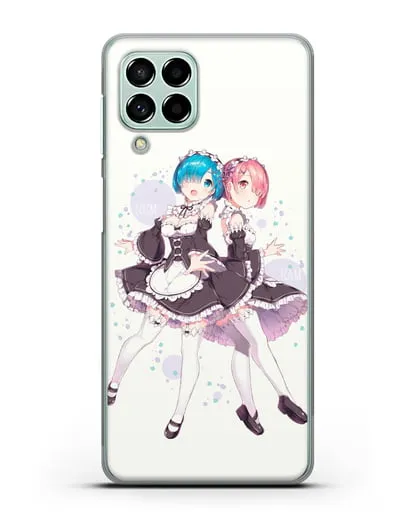 Чехол аниме Re:zero жизнь с нуля - Рем и Рам силиконовый для Samsung Galaxy M33 [SM-M336]