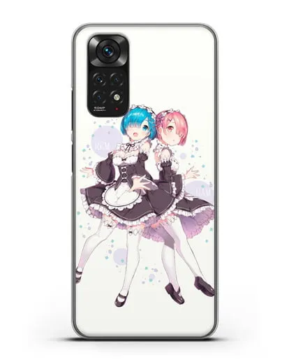 Чехол аниме Re:zero жизнь с нуля - Рем и Рам силиконовый для Xiaomi Redmi Note 11S