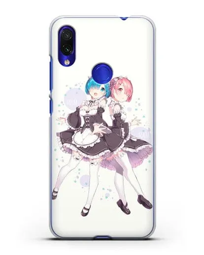 Чехол аниме Re:zero жизнь с нуля - Рем и Рам силиконовый для Xiaomi Redmi Note 7