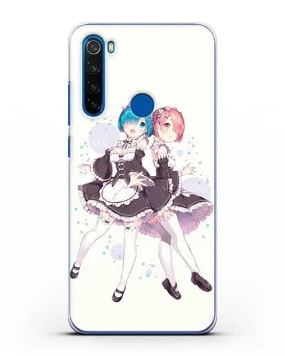 Чехол аниме Re:zero жизнь с нуля - Рем и Рам силиконовый для Xiaomi Redmi Note 8