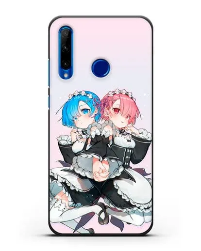 Чехол аниме Re:zero жизнь с нуля - Рем и Рам горничные силиконовый для Honor 10i
