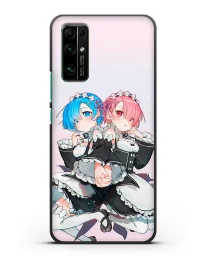 Чехол аниме Re:zero жизнь с нуля - Рем и Рам горничные силиконовый для Honor 30