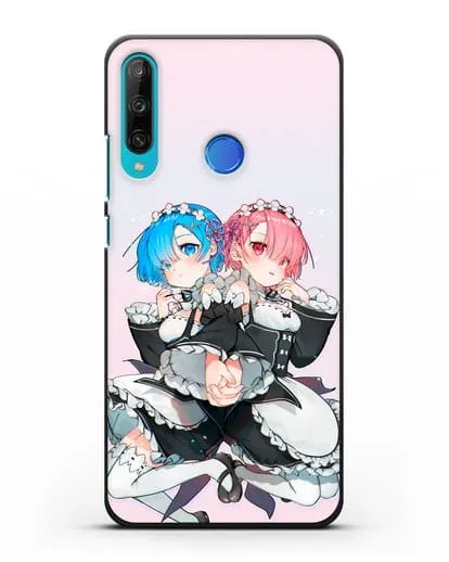 Чехол аниме Re:zero жизнь с нуля - Рем и Рам горничные силиконовый для Honor 9C