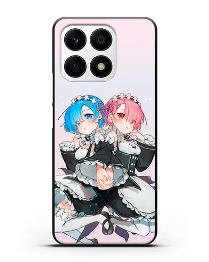 Чехол аниме Re:zero жизнь с нуля - Рем и Рам горничные силиконовый для Honor X8a