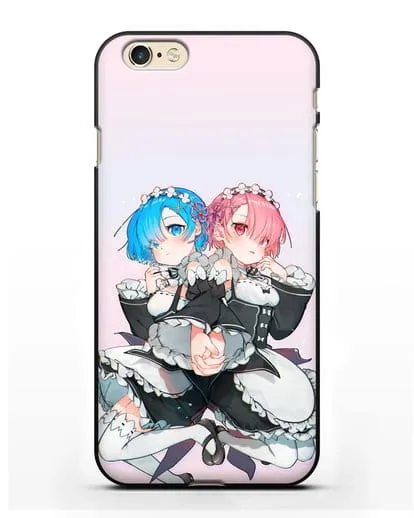 Чехол аниме Re:zero жизнь с нуля - Рем и Рам горничные силиконовый для iPhone 6s