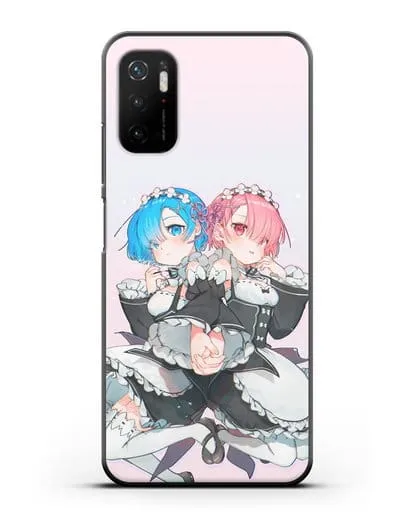 Чехол аниме Re:zero жизнь с нуля - Рем и Рам горничные силиконовый для Xiaomi Poco M3 Pro