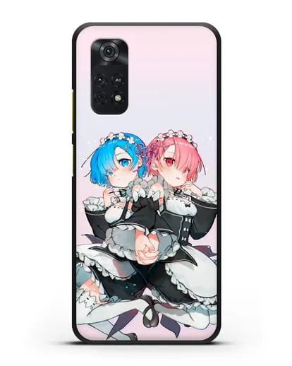 Чехол аниме Re:zero жизнь с нуля - Рем и Рам горничные силиконовый для Xiaomi Poco M4 Pro 4G