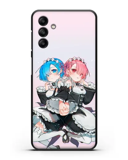 Чехол аниме Re:zero жизнь с нуля - Рем и Рам горничные силиконовый для Samsung Galaxy A04s [SM-A047]