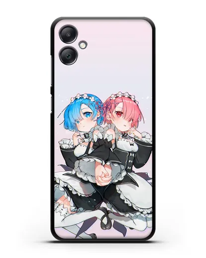 Чехол аниме Re:zero жизнь с нуля - Рем и Рам горничные силиконовый для Samsung Galaxy A05 [SM-A055]
