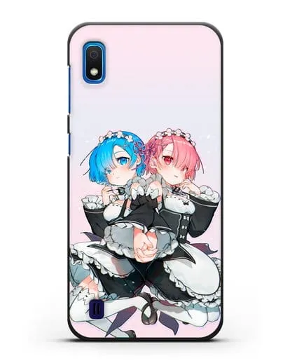 Чехол аниме Re:zero жизнь с нуля - Рем и Рам горничные силиконовый для Samsung Galaxy A10 [SM-A105F]