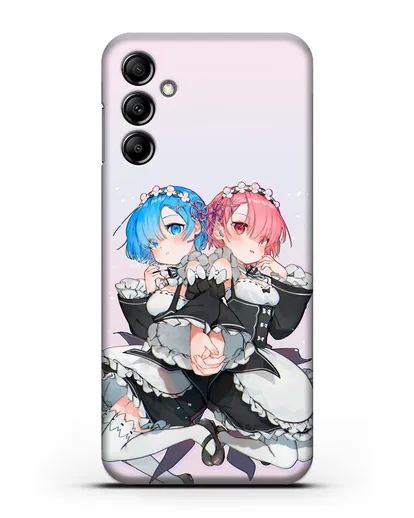 Чехол аниме Re:zero жизнь с нуля - Рем и Рам горничные силиконовый для Samsung Galaxy A14 [SM-A145]