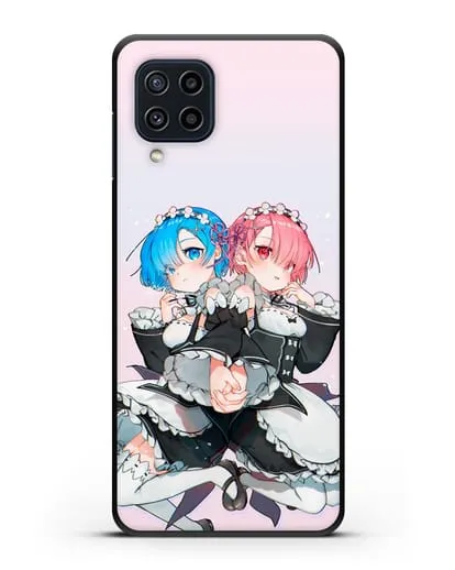 Чехол аниме Re:zero жизнь с нуля - Рем и Рам горничные силиконовый для Samsung Galaxy M22 [M225F]