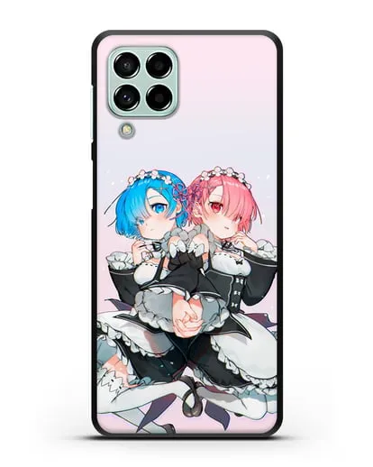 Чехол аниме Re:zero жизнь с нуля - Рем и Рам горничные силиконовый для Samsung Galaxy M53 [SM-M536]