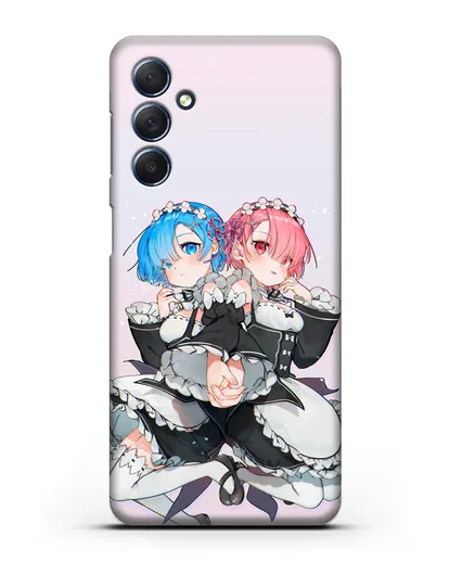 Чехол аниме Re:zero жизнь с нуля - Рем и Рам горничные силиконовый для Samsung Galaxy M54 [SM-M546]