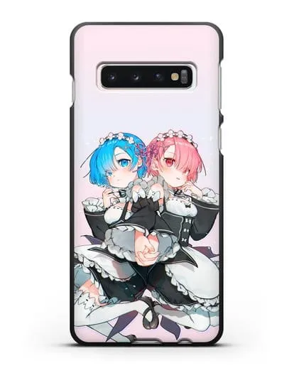 Чехол аниме Re:zero жизнь с нуля - Рем и Рам горничные силиконовый для Samsung Galaxy S10 Plus [SM-G975F]
