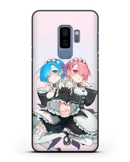 Чехол аниме Re:zero жизнь с нуля - Рем и Рам горничные силиконовый для Samsung Galaxy S9 Plus [SM-G965F]