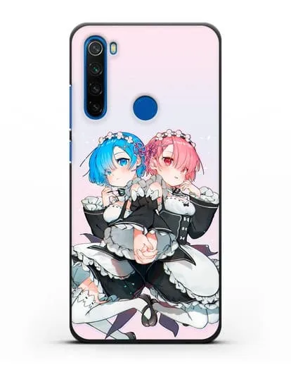 Чехол аниме Re:zero жизнь с нуля - Рем и Рам горничные силиконовый для Xiaomi Redmi Note 8