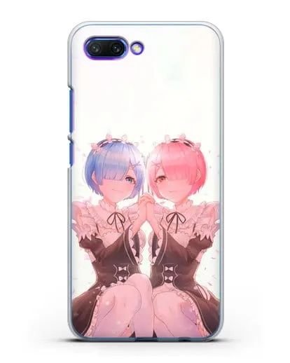 Чехол аниме Re:zero жизнь с нуля - Рем и Рам близняшки силиконовый для Honor 10