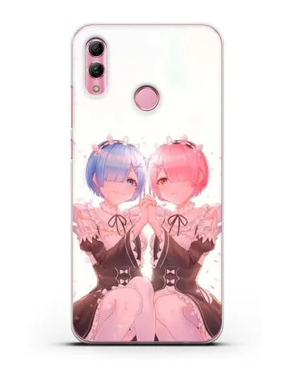 Чехол аниме Re:zero жизнь с нуля - Рем и Рам близняшки силиконовый для Honor 10 Lite