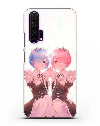 Чехол аниме Re:zero жизнь с нуля - Рем и Рам близняшки силиконовый для Honor 20 Pro