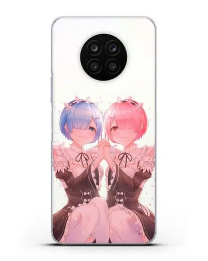Чехол аниме Re:zero жизнь с нуля - Рем и Рам близняшки силиконовый для Honor 50 lite