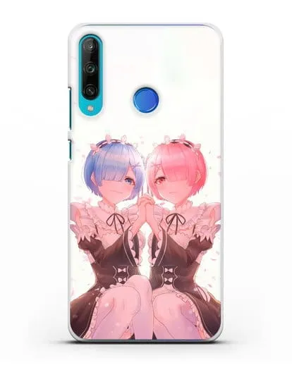 Чехол аниме Re:zero жизнь с нуля - Рем и Рам близняшки силиконовый для Honor 9C