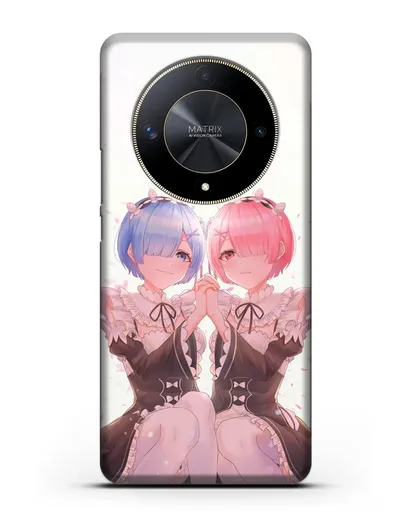 Чехол аниме Re:zero жизнь с нуля - Рем и Рам близняшки силиконовый для Honor X9b