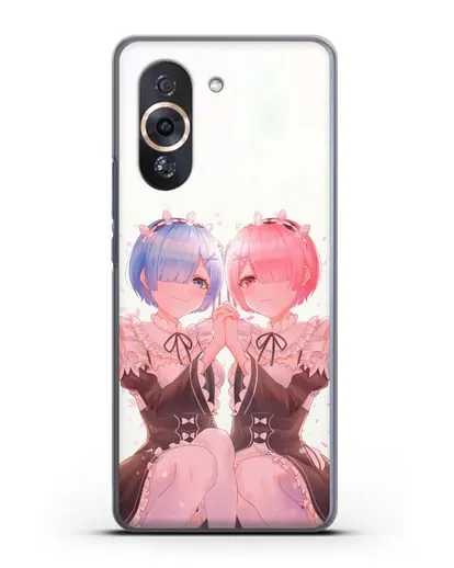 Чехол аниме Re:zero жизнь с нуля - Рем и Рам близняшки силиконовый для Huawei Nova 10