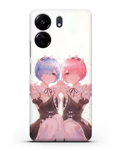 Чехол аниме Re:zero жизнь с нуля - Рем и Рам близняшки силиконовый для Xiaomi Poco C65