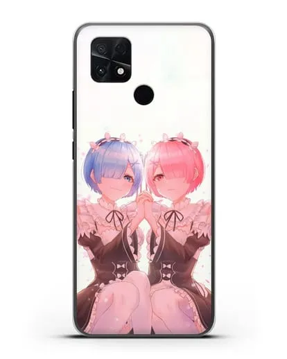 Чехол аниме Re:zero жизнь с нуля - Рем и Рам близняшки силиконовый для Xiaomi Poco C40