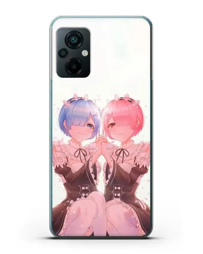 Чехол аниме Re:zero жизнь с нуля - Рем и Рам близняшки силиконовый для Xiaomi Poco M5