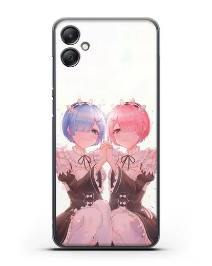 Чехол аниме Re:zero жизнь с нуля - Рем и Рам близняшки силиконовый для Samsung Galaxy A05 [SM-A055]
